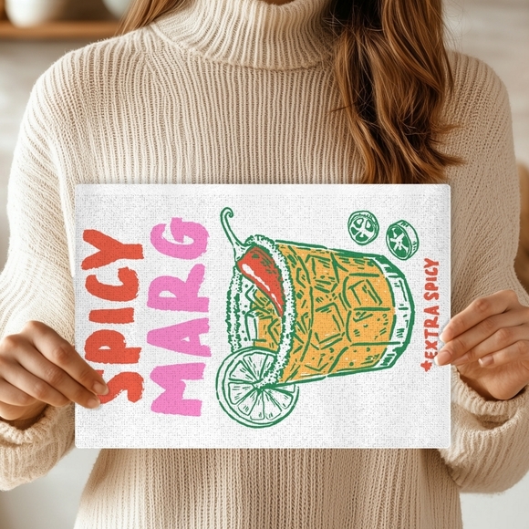 Colorful Spicy Margarita Glass Cutting Board - Picture 3 of 4